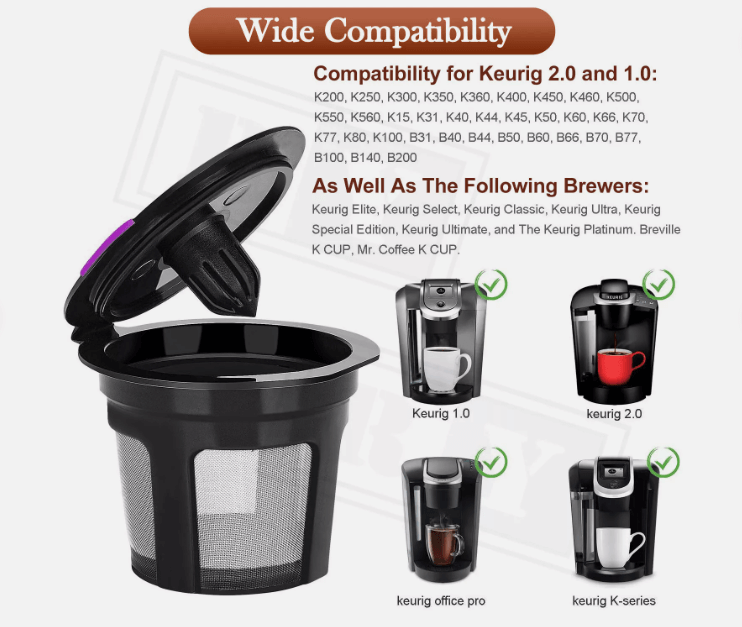 Universal Reusable K-Cup Filters 6-Pack
