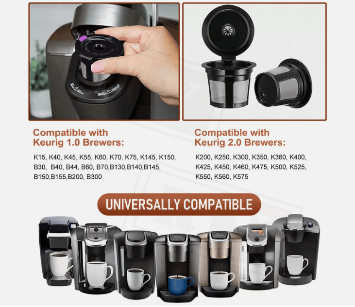 Universal Reusable K-Cup Filters 6-Pack