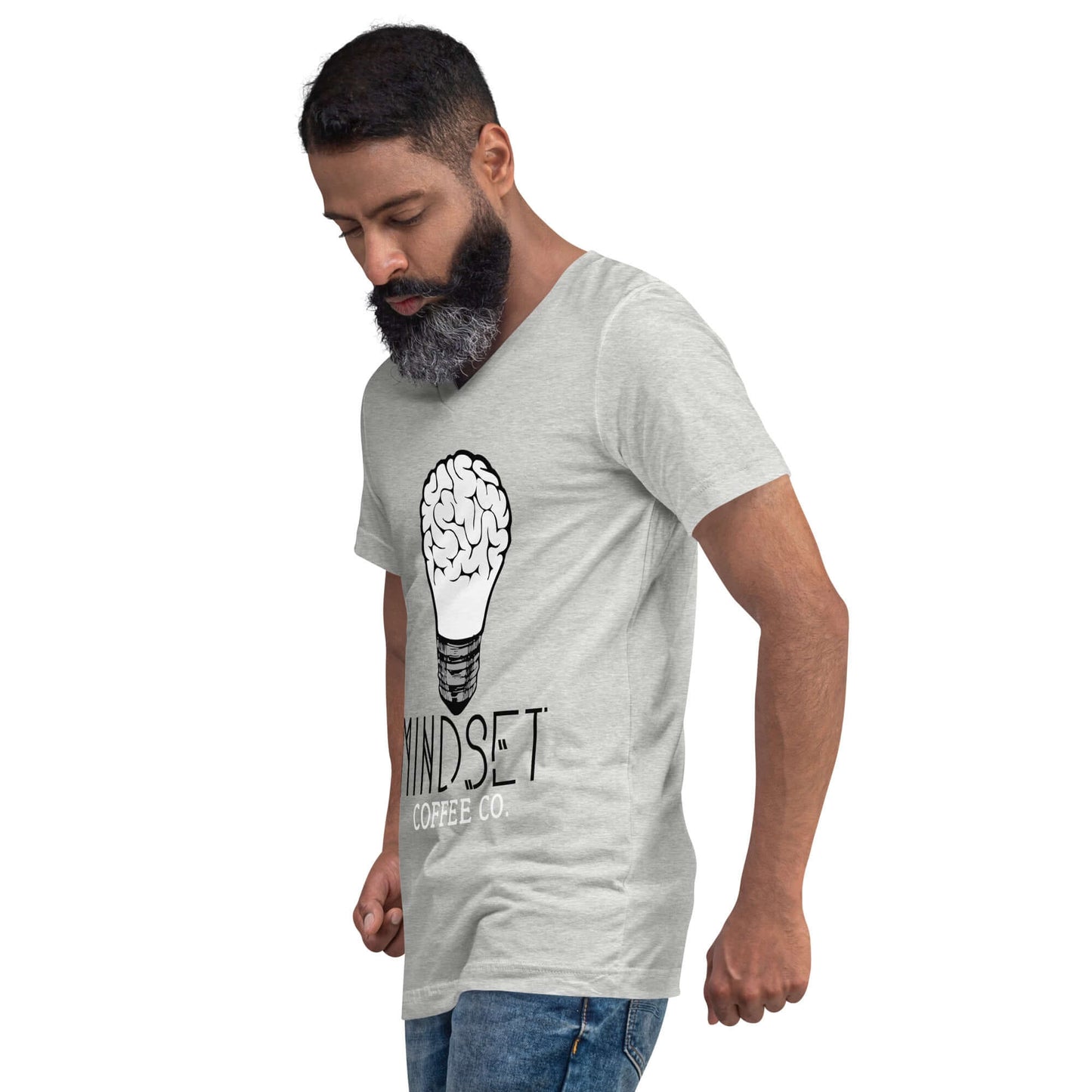 Mindset Coffee - Unisex Short Sleeve V-Neck T-Shirt