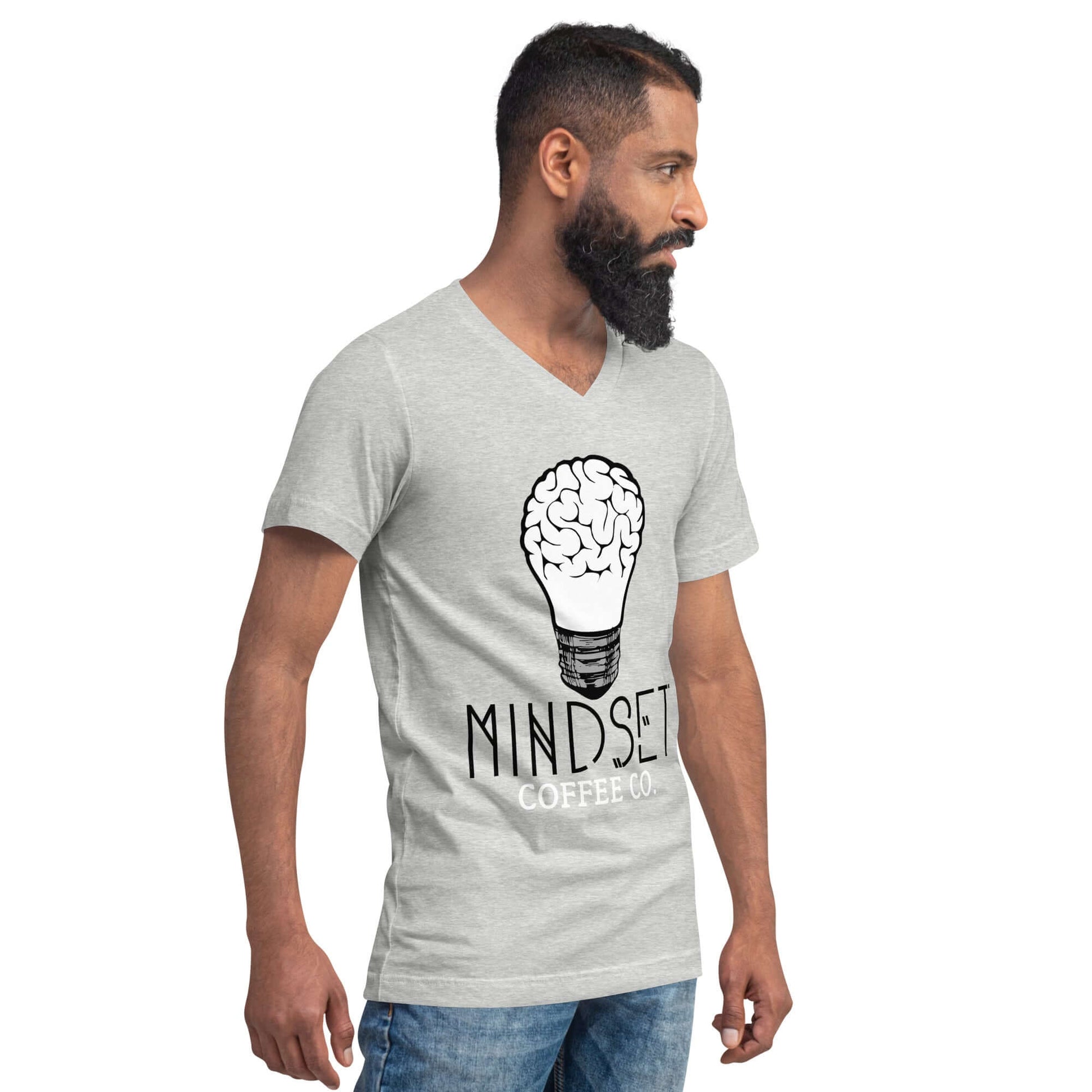 Mindset Coffee - Unisex Short Sleeve V-Neck T-Shirt