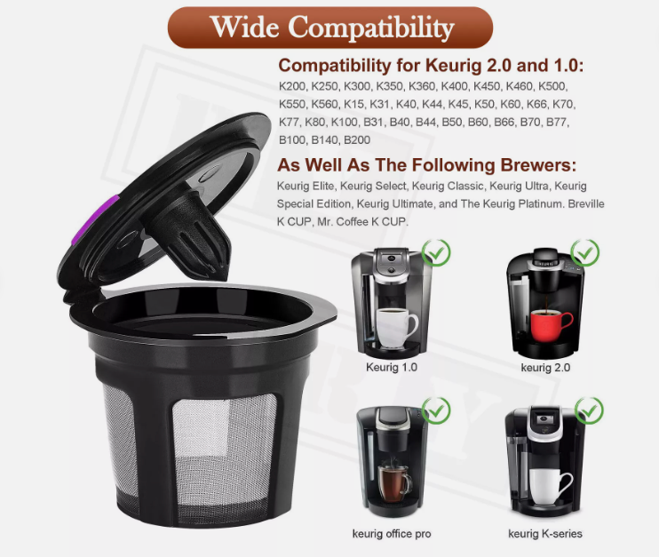 Universal Reusable K-Cup Filters (6-Pack)