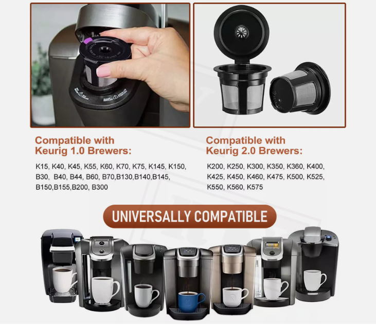 Universal Reusable K-Cup Filters (6-Pack)